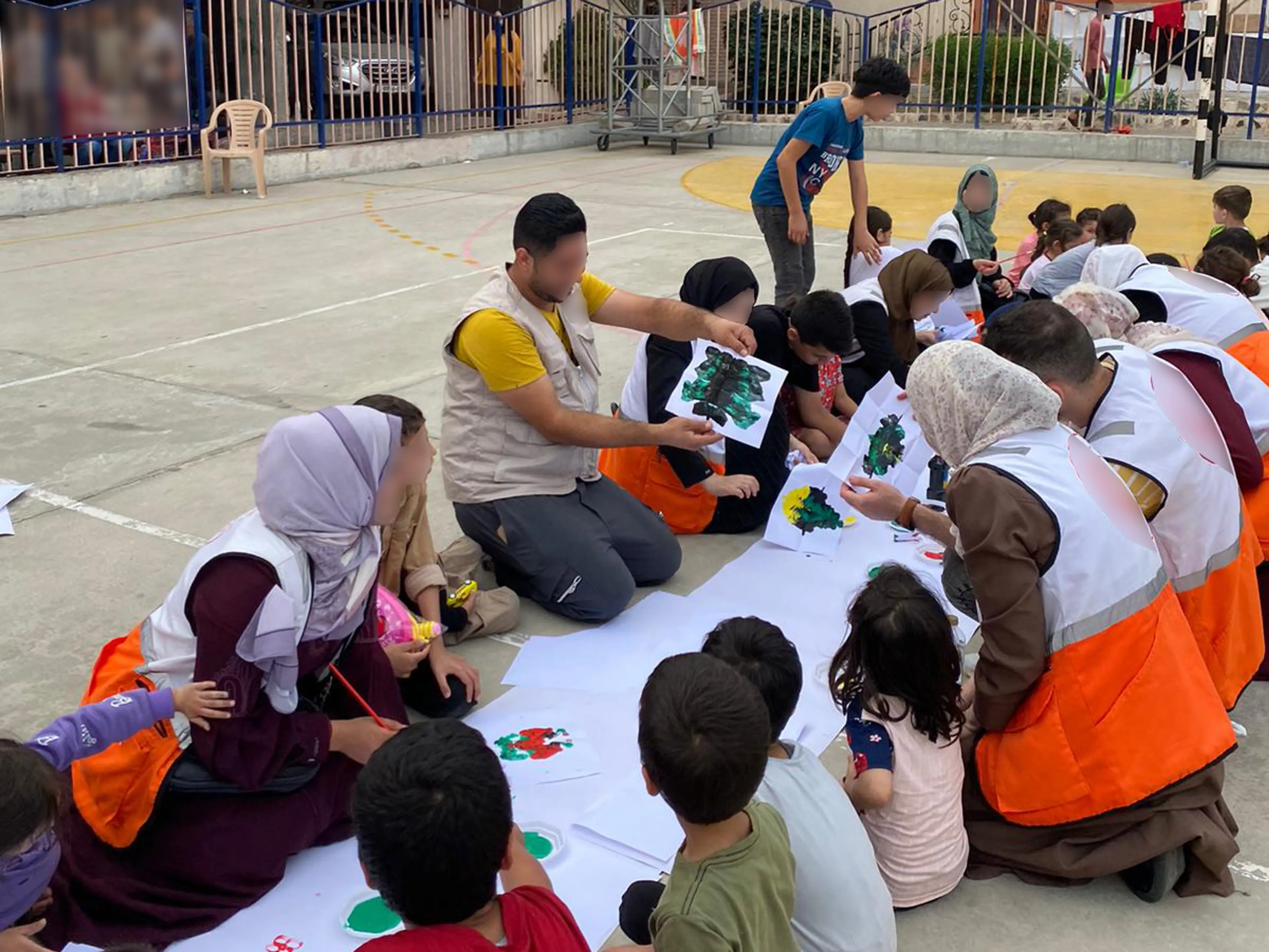 Activities for children in Khan Younis. Gaza