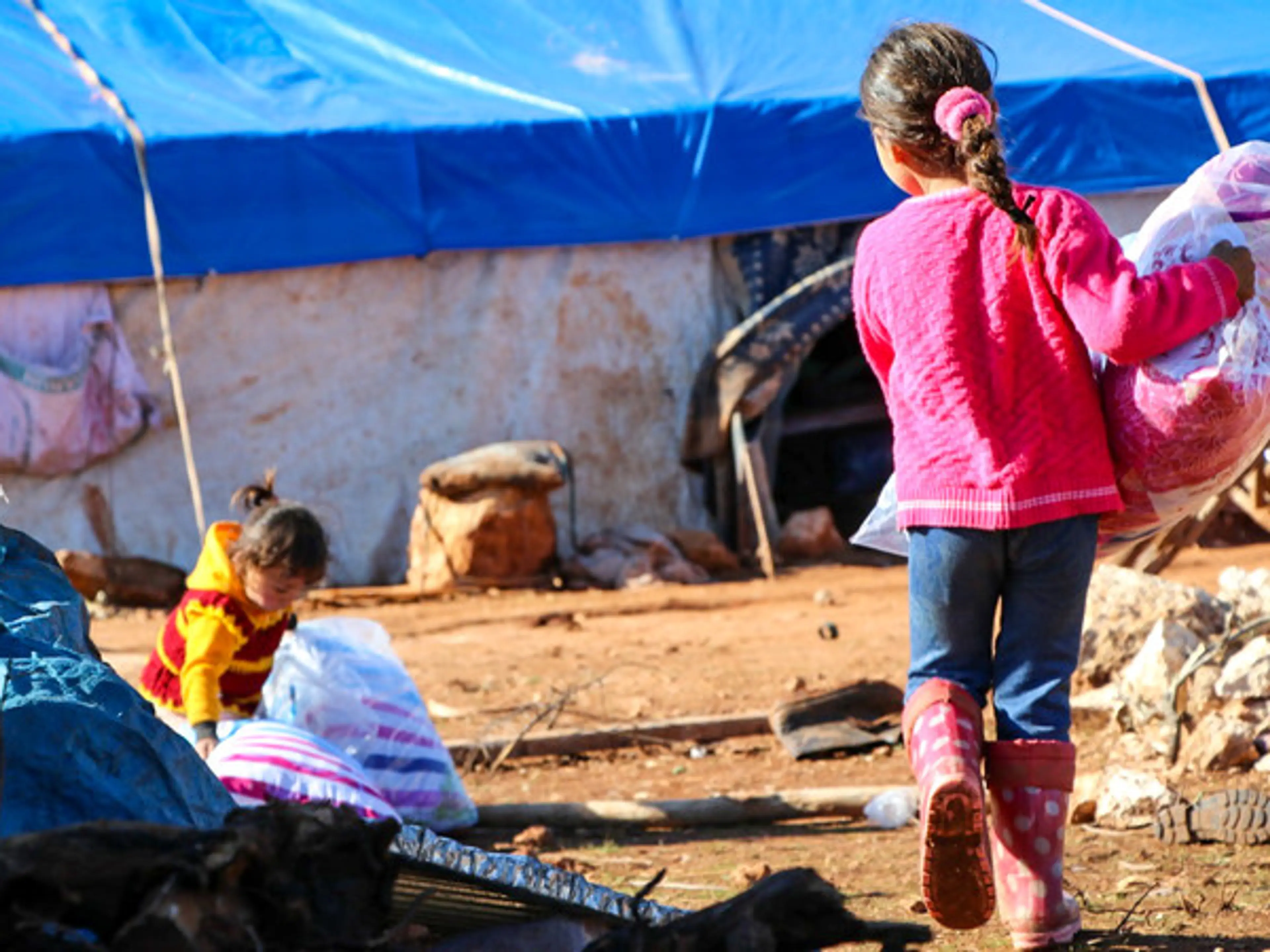 Middle East - Syria - Syrian child in refugee camp
