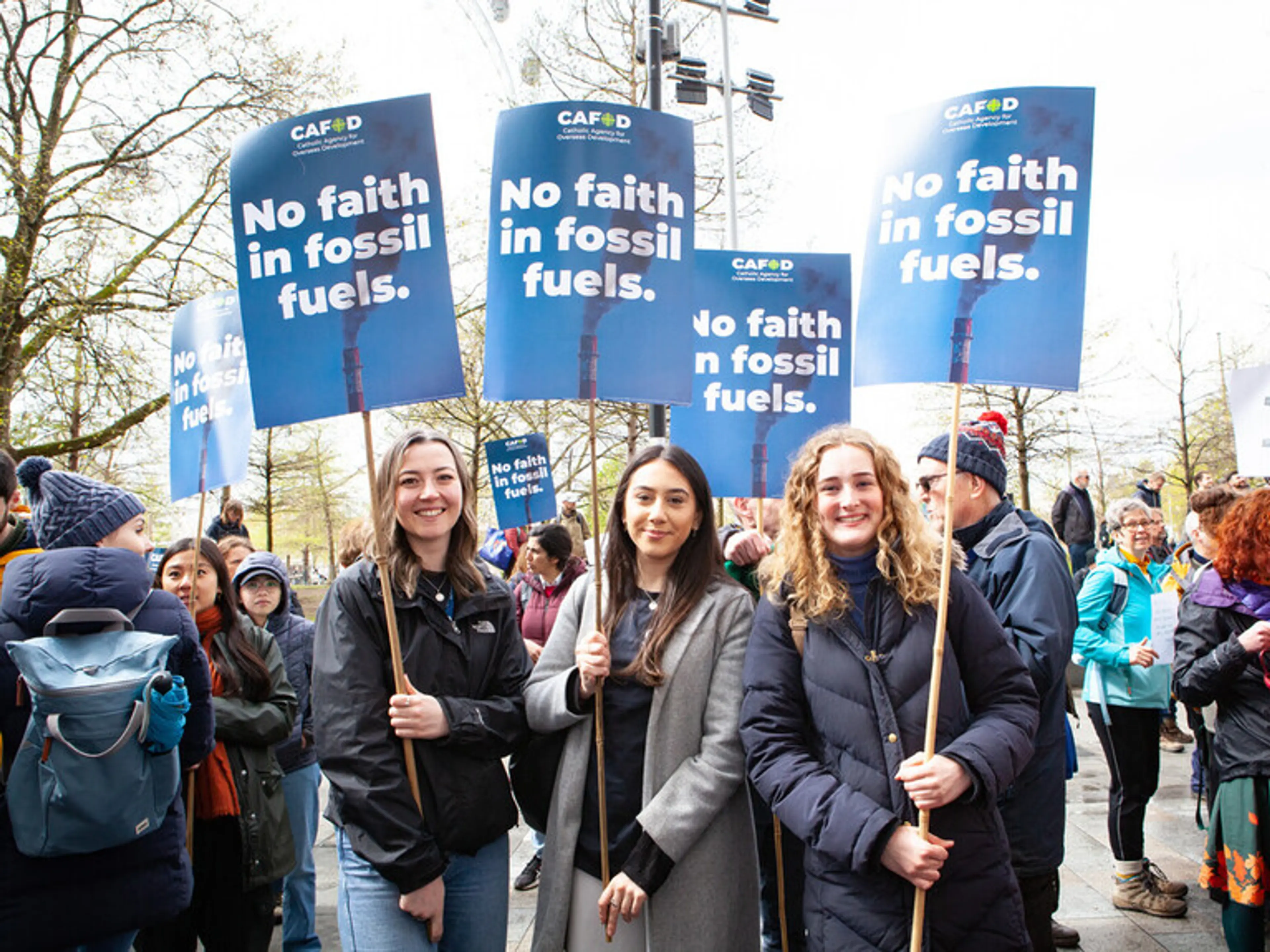 UK - Southwark - No faith in fossil fuels climate march April 2023