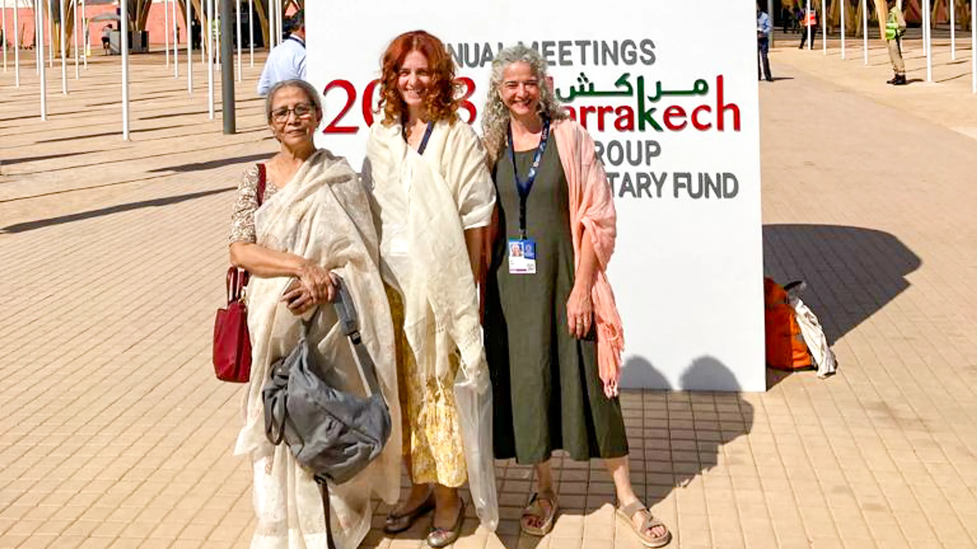 Andrea, Ruth and Farida at the World Bank meetings in Morocco
