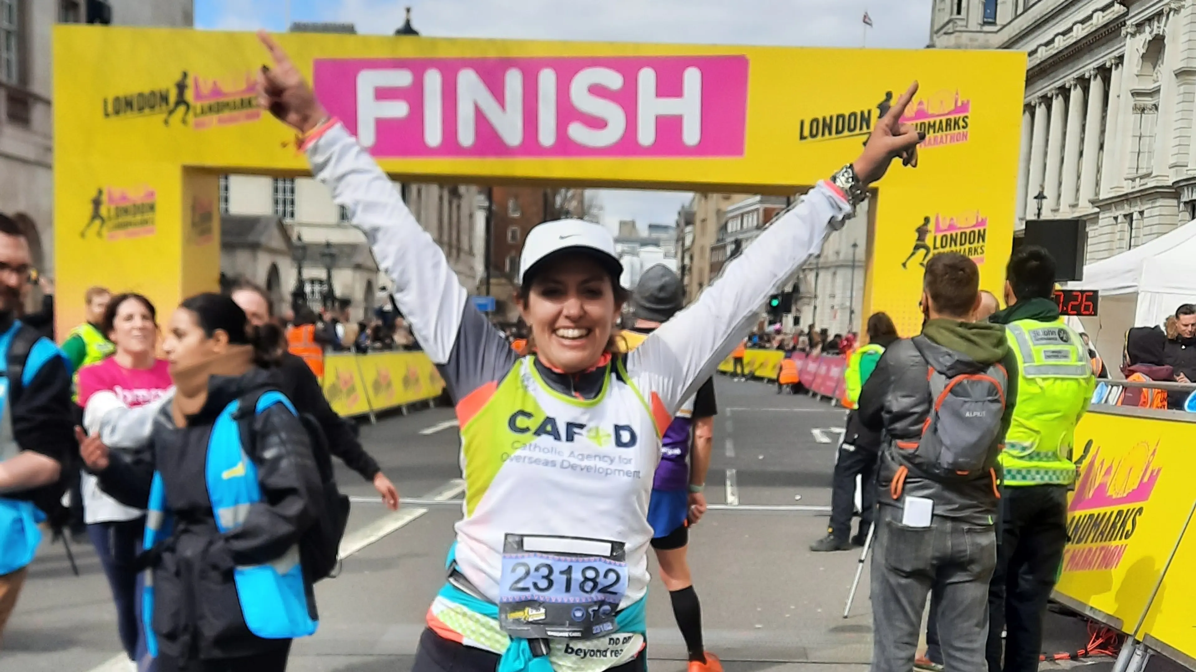 Maria at the London Landmarks Half Marathon