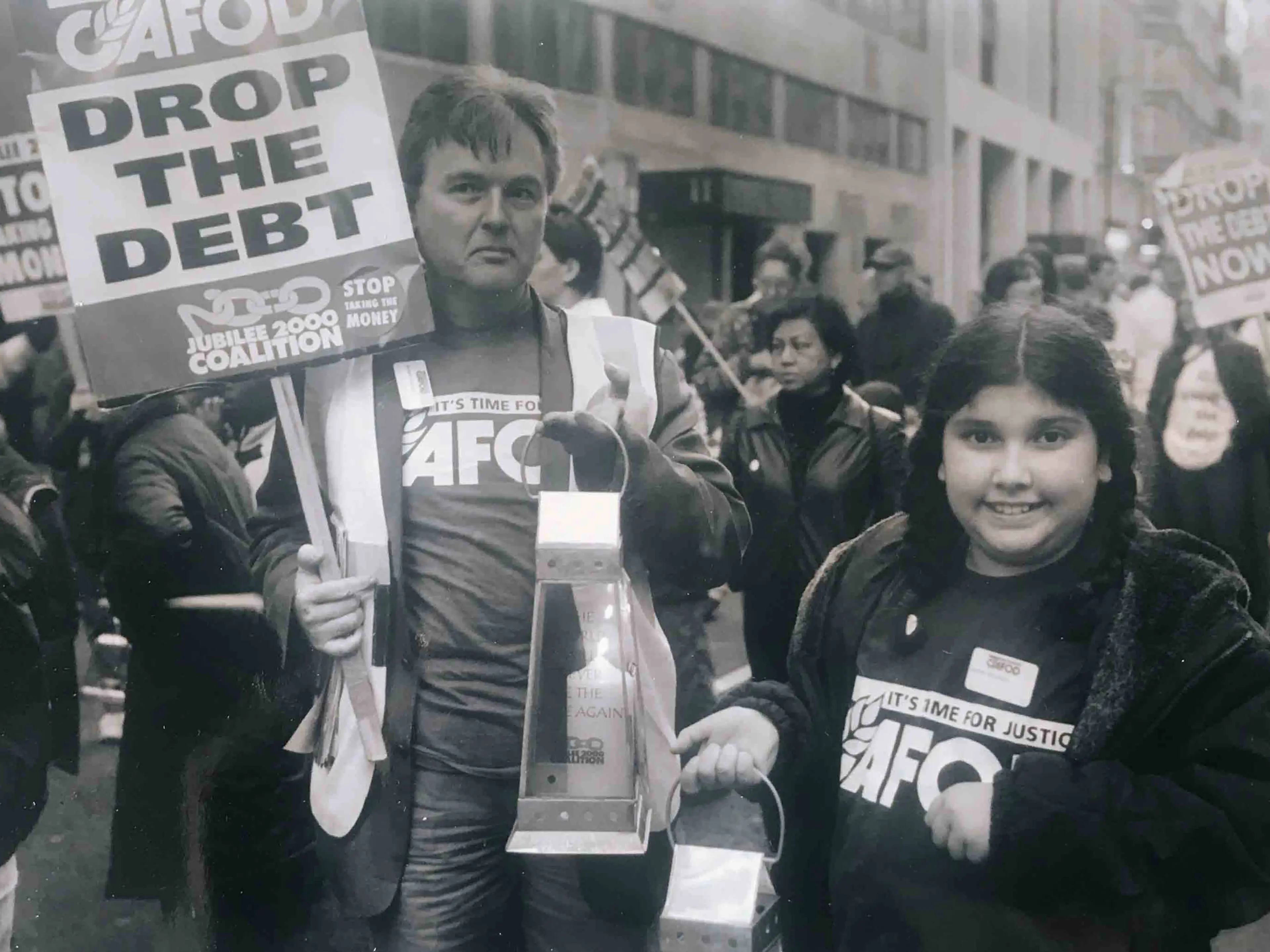 UK - Birmingham - CAFOD supporters at Drop the Debt protests in 1999